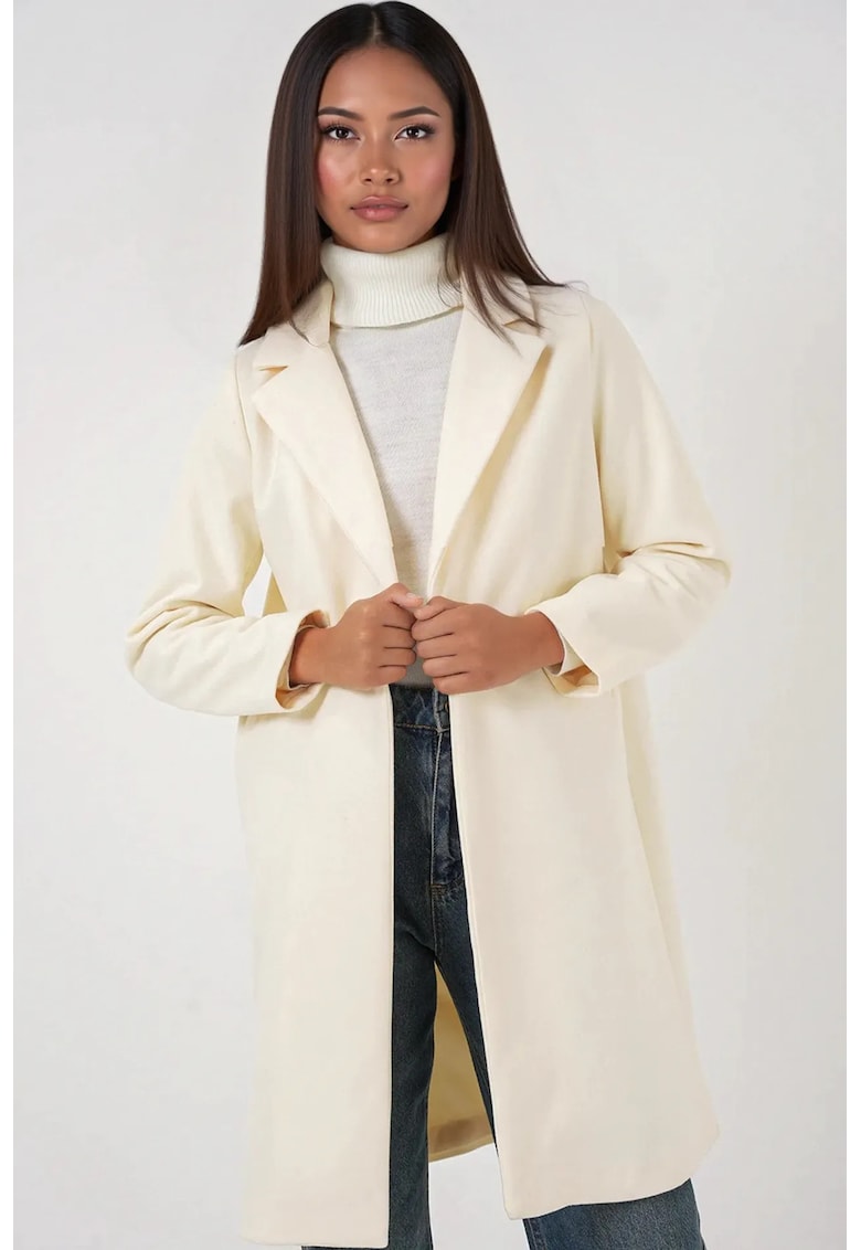 Palton dama - Textil - Alb