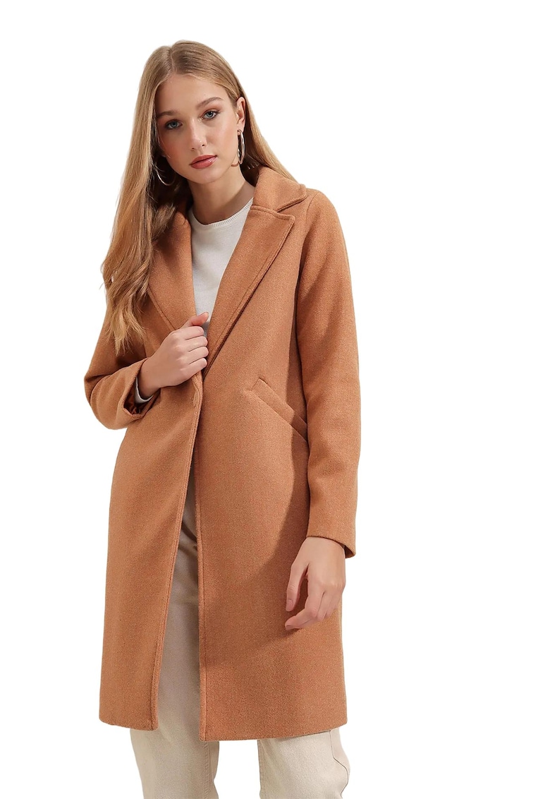 Palton dama -  Lana - Maro nisip