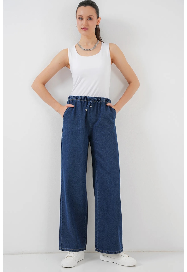 Blugi dama  BDART Comfort - picior lat - bleumarin - denim