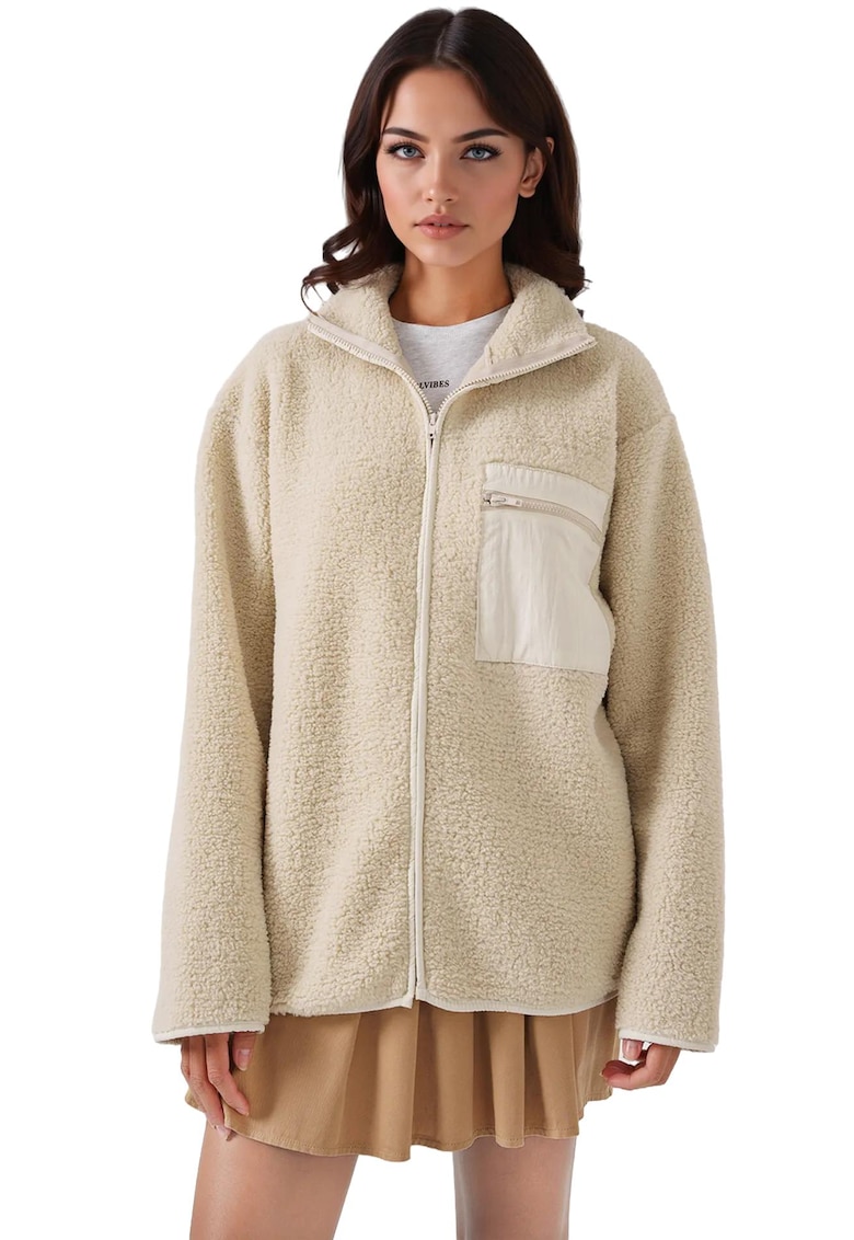 Jacheta dama - Poliester - Crem -