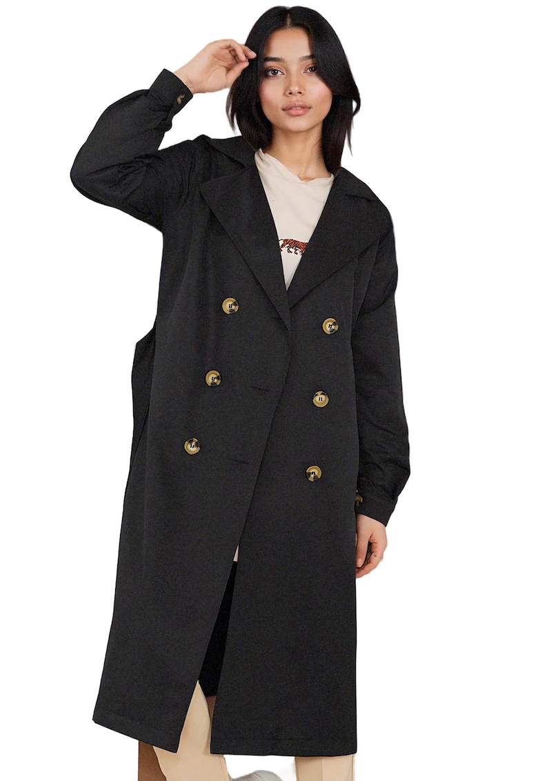 Trenci dama -  Poliester - Negru