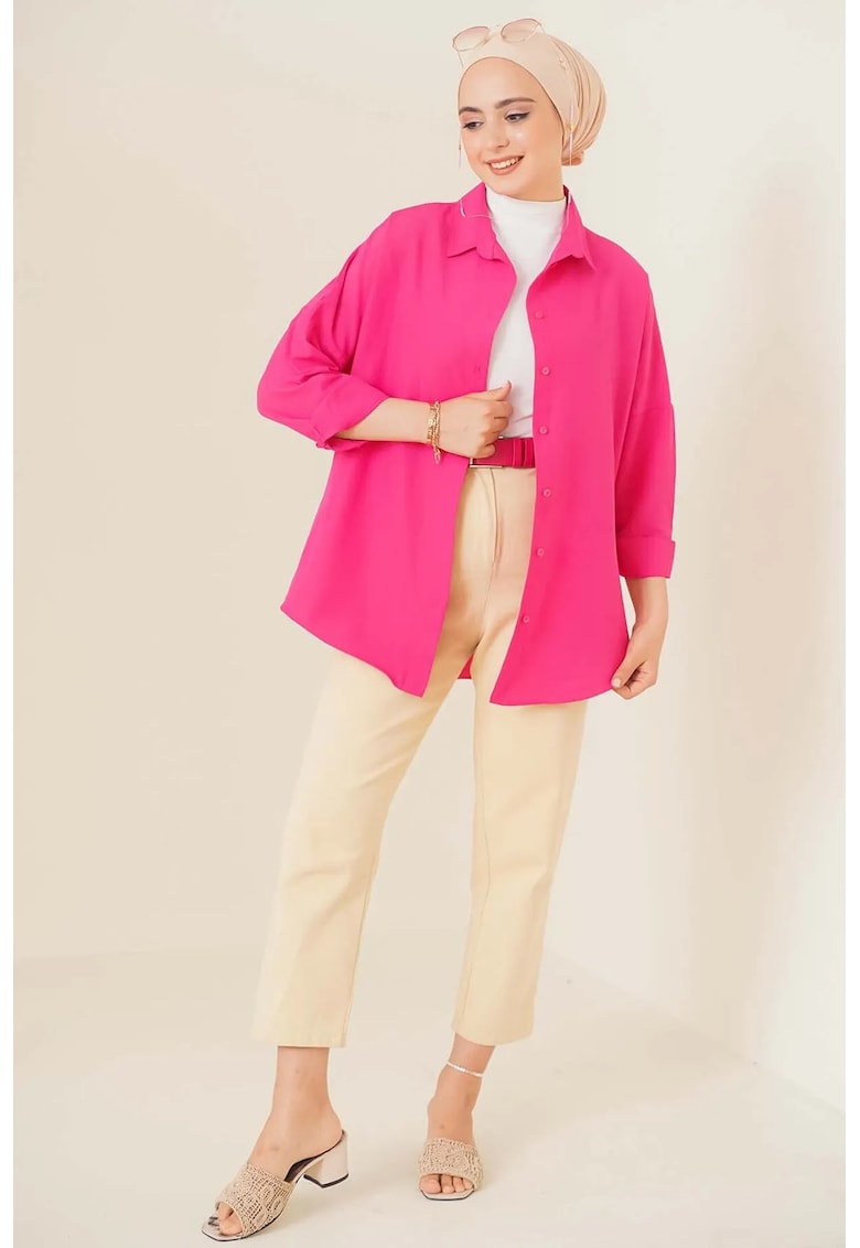 dama - HiCCUP - camasa croiala lejera - roz - bumbac