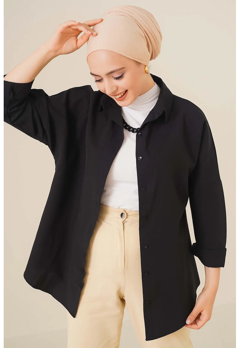 Camasa  poplin - croiala lejera - bumbac si poliester