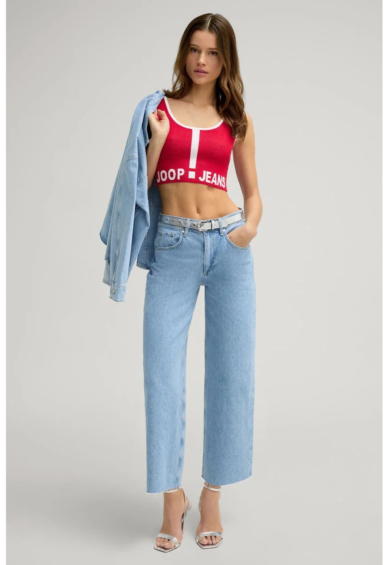 Blugi largi cu talie înaltă Blugi largi cu talie înaltă