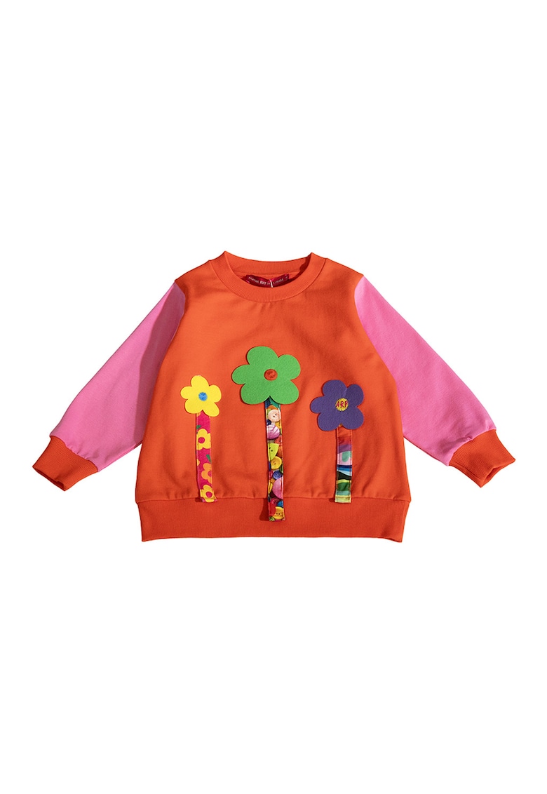 Bluza de trening cu decolteu la baza gatului - din amestec de bumbac