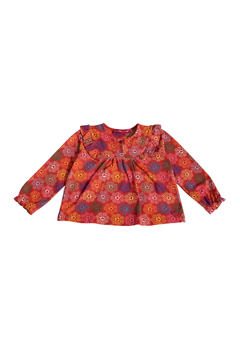 Bluza cu imprimeu si guler Peter Pan Bluza cu imprimeu si guler Peter Pan