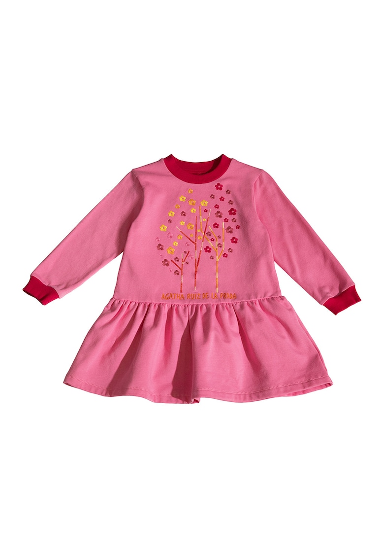 Rochie evazata cu design brodat