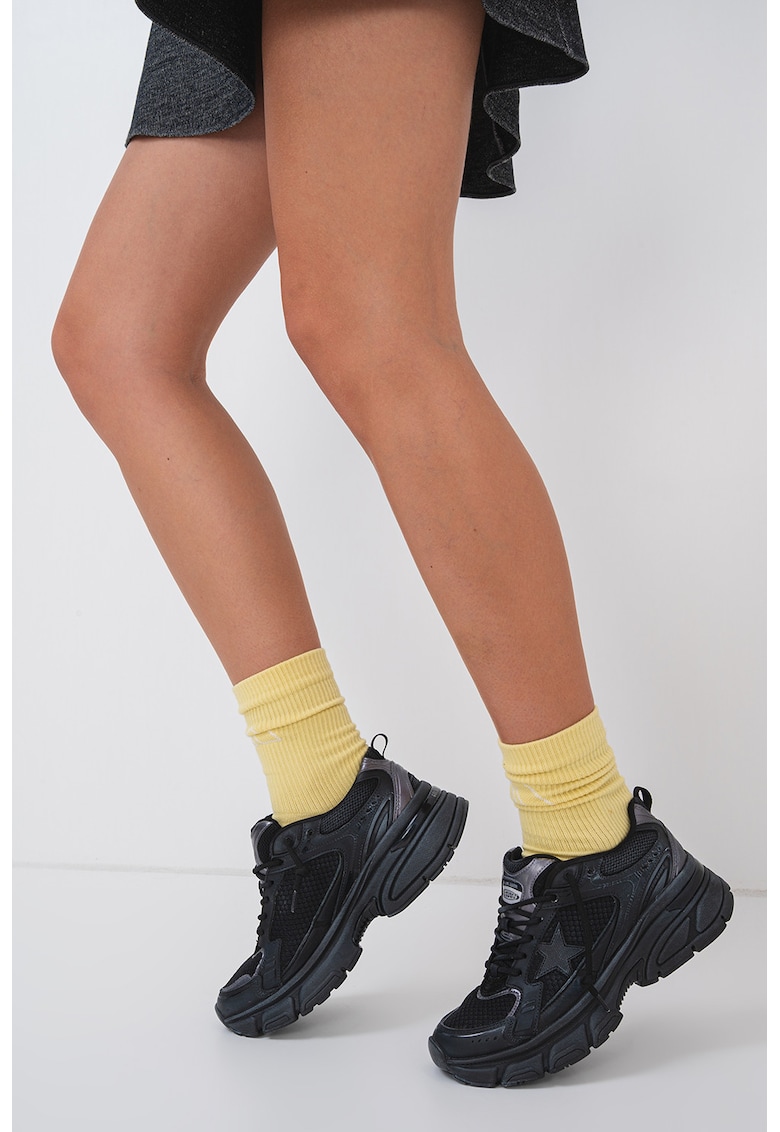 Pantofi sport Lightstar din piele cu talpa demi-wedge