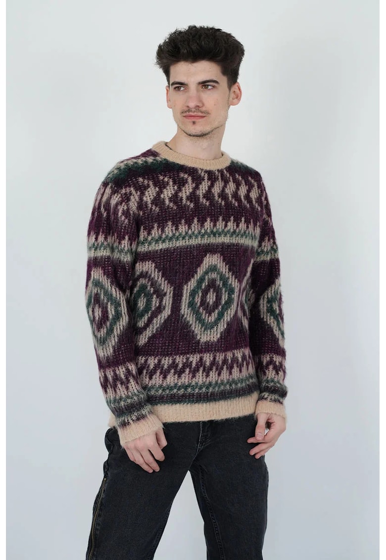 Pulover cu guler rotund și mânecă lungă