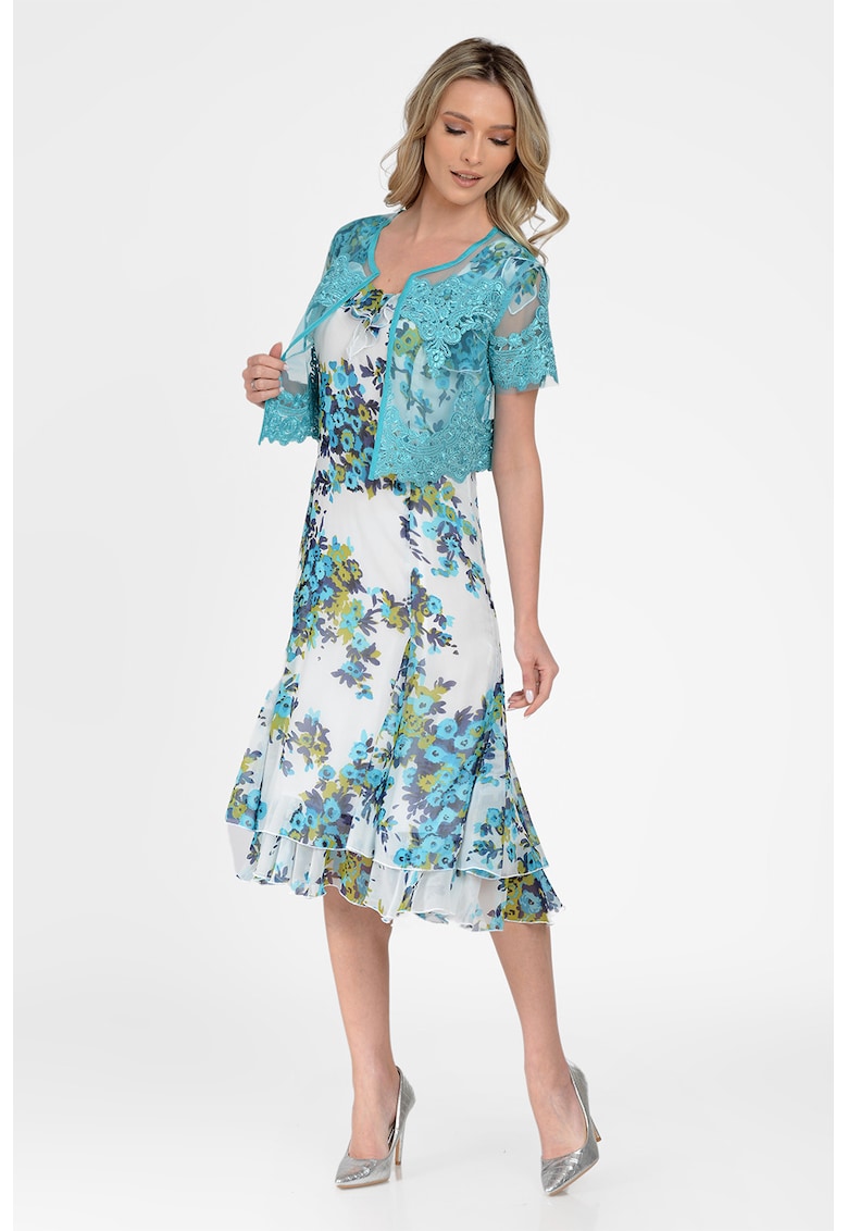 Bolero din dantela Clare - Albastru deschis