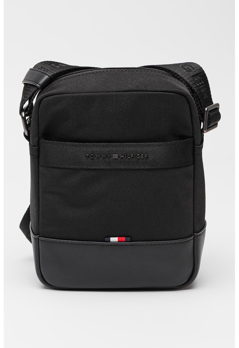 Geanta crossbody cu garnituri de piele ecologica