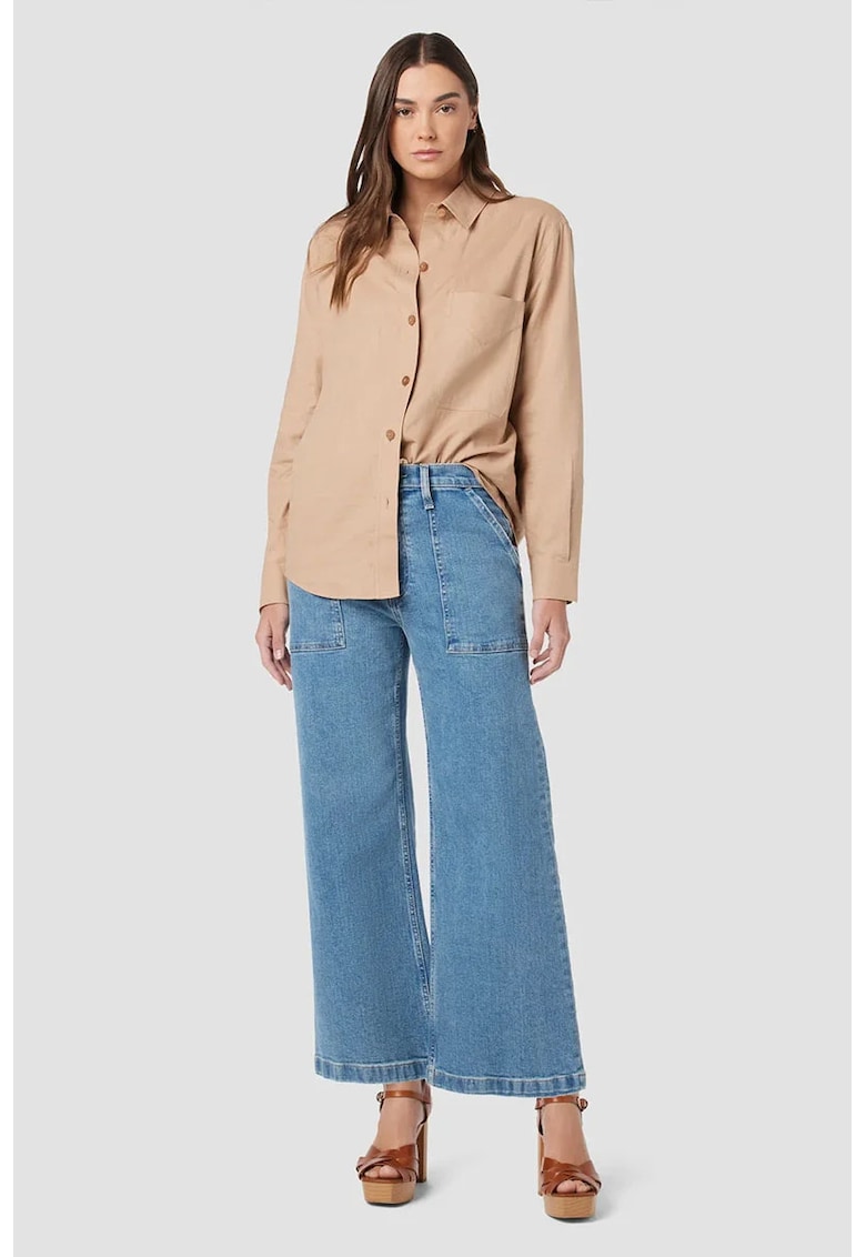 Blugi largi cu talie înaltă și buzunare frontale HD1