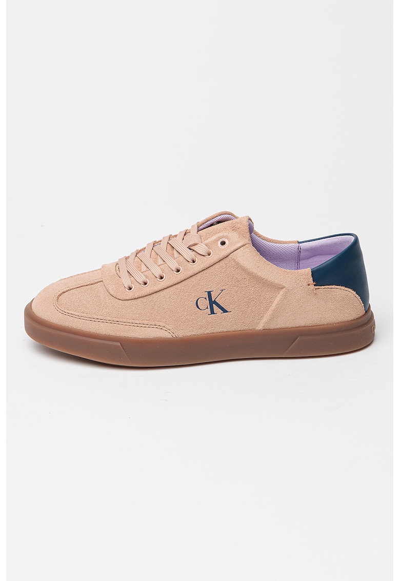 Pantofi sport din piele intoarsa cu garnituri din piele Pantofi sport din piele intoarsa cu garnituri din piele