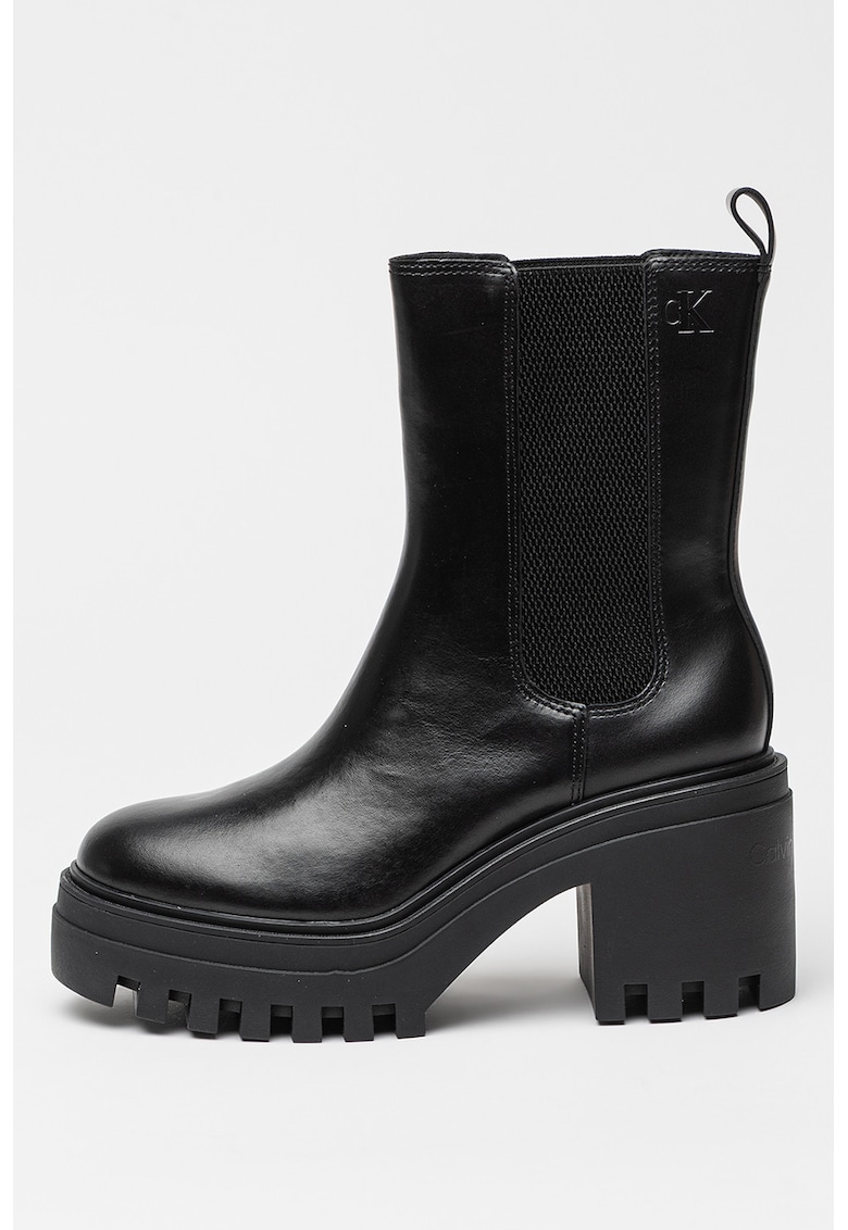 Botine dama  casual - piele naturala - negru