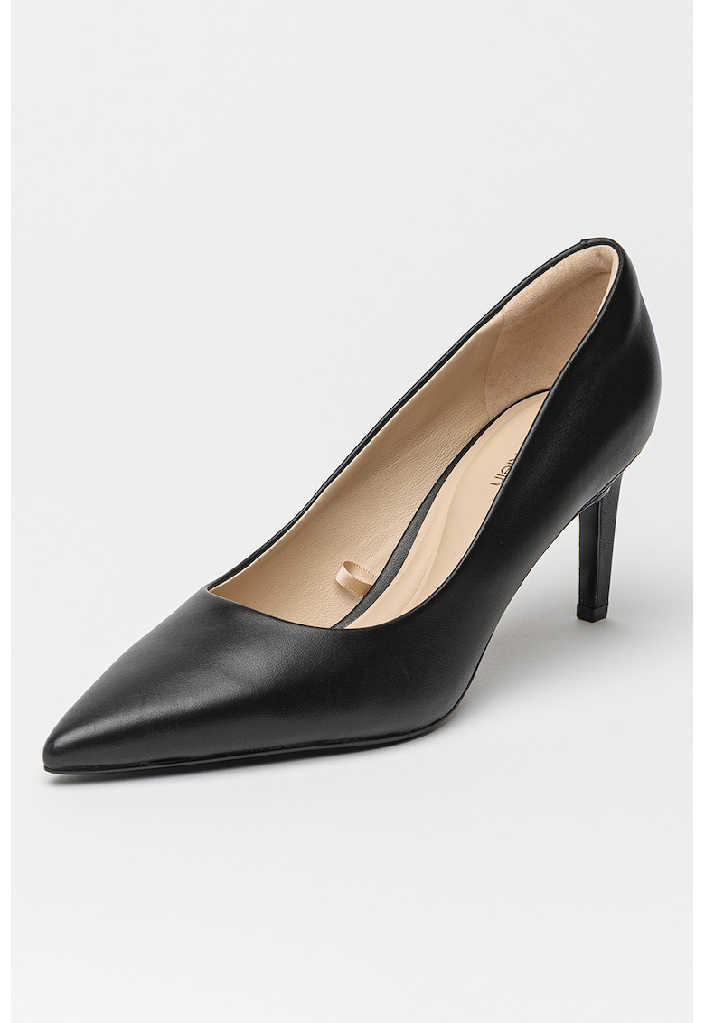 Pantofi din piele cu varf ascutit