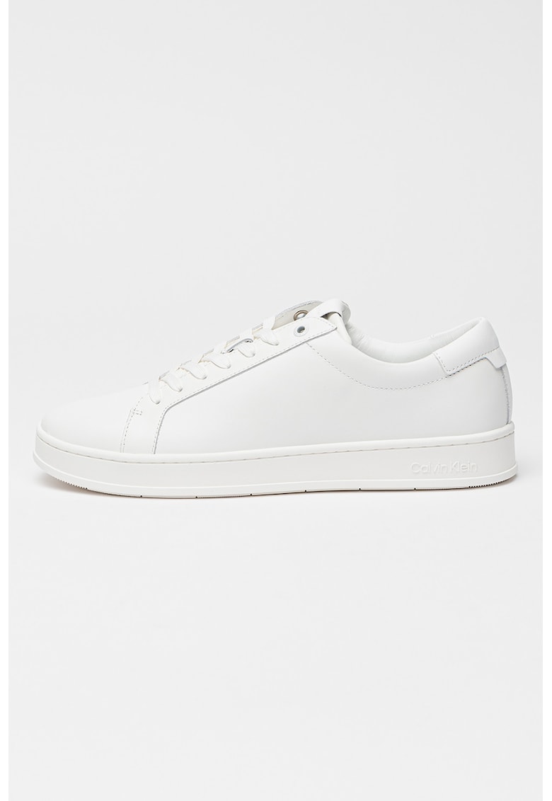 Pantofi sport low-cut din piele - Alb optic