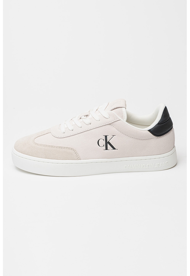 Pantofi sport low-cut din piele intoarsa cu model clasic si talpa cupsole Pantofi sport low-cut din piele intoarsa cu model clasic si talpa cupsole