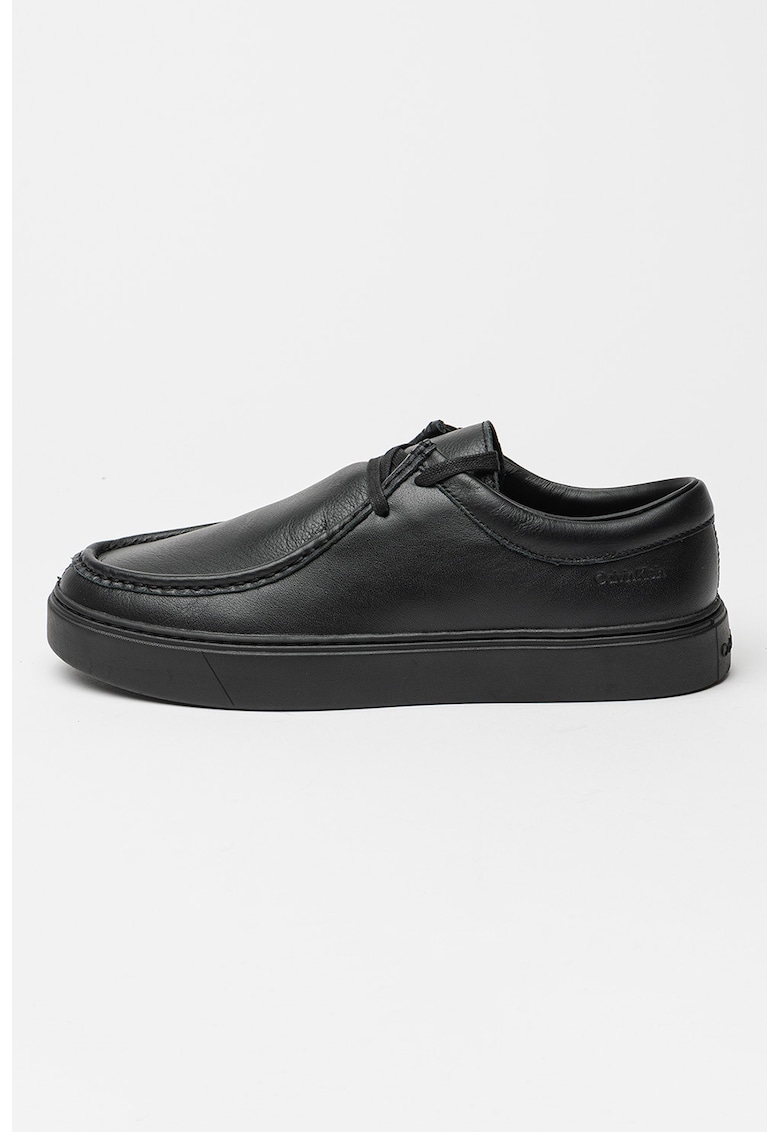 Pantofi slip-ins din piele - Negru