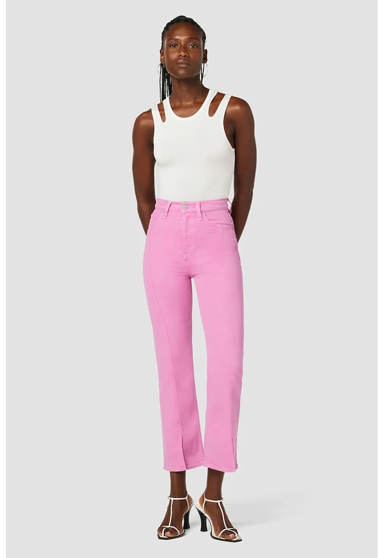 Blugi damă cu talie înaltă - Roz