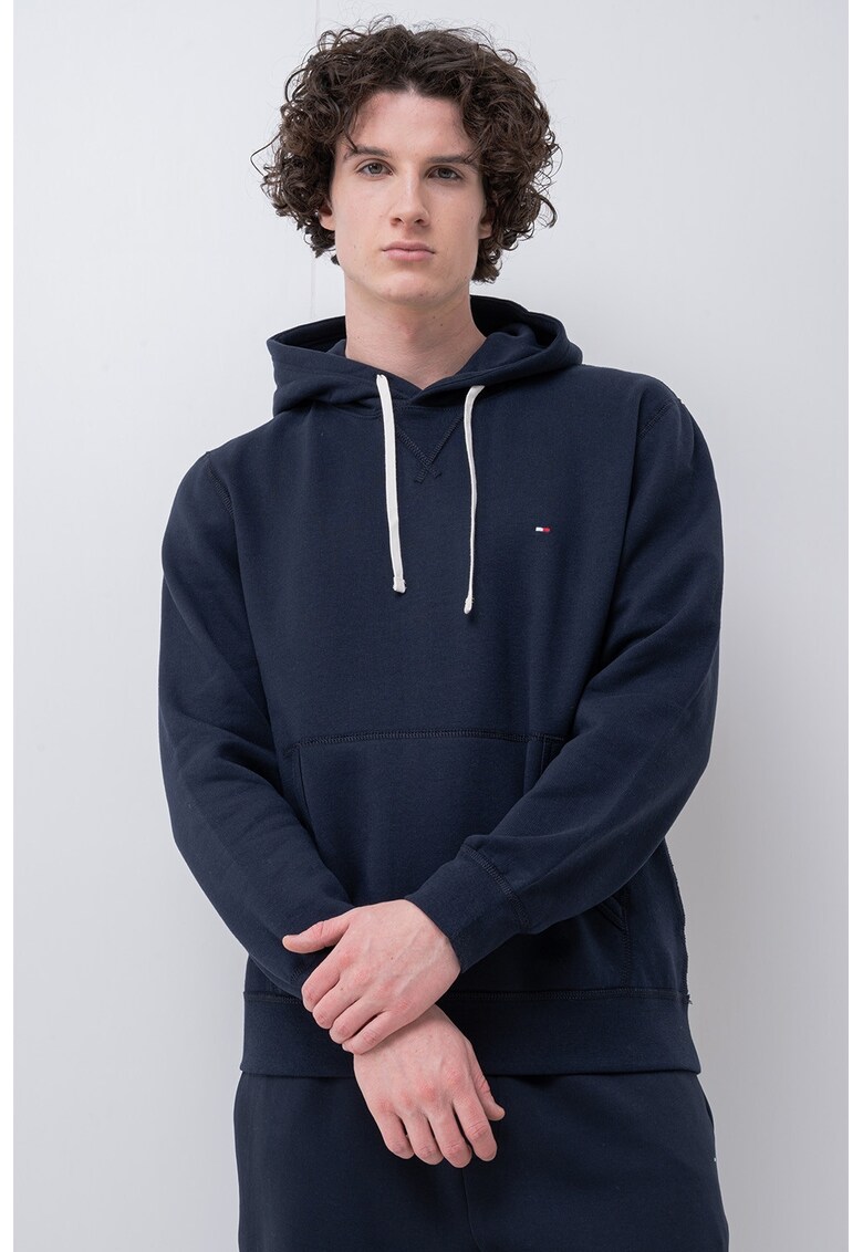 Hanorac cu buzunar kangaroo - Bleumarin