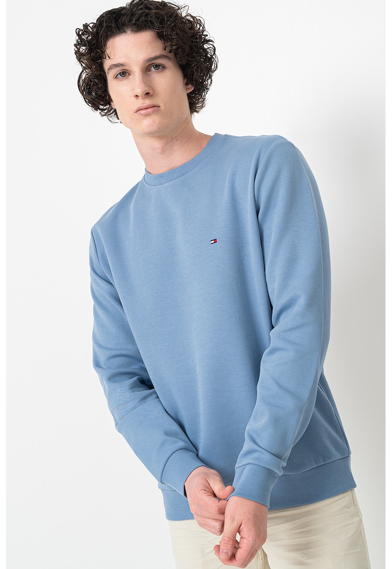 Bluza de trening uni cu decolteu la baza gatului - Albastru lavanda