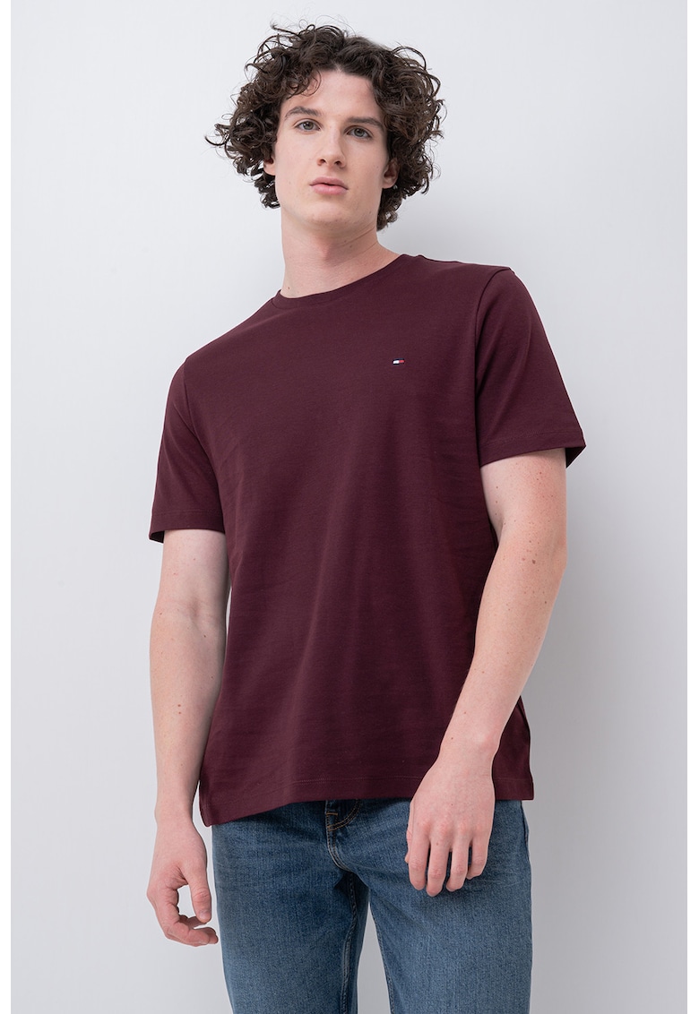 Tricou de bumbac organic cu logo discret - Violet tyrian
