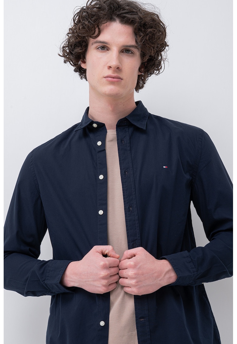 Camasa cu model uni si guler Kent