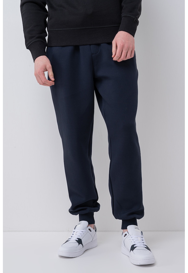 Pantaloni de trening din amestec de bumbac cu snur de ajustare