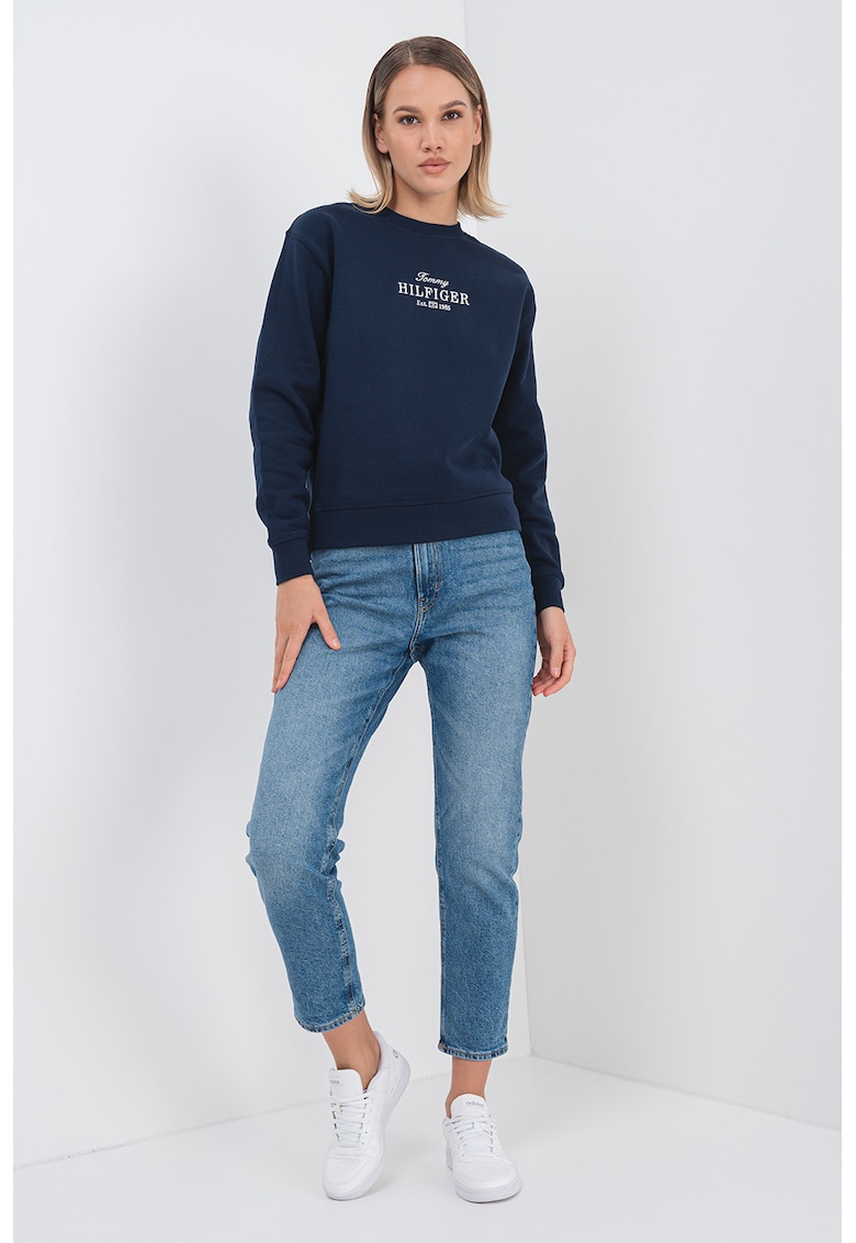 Bluza de trening cu imprimeu logo - Bleumarin