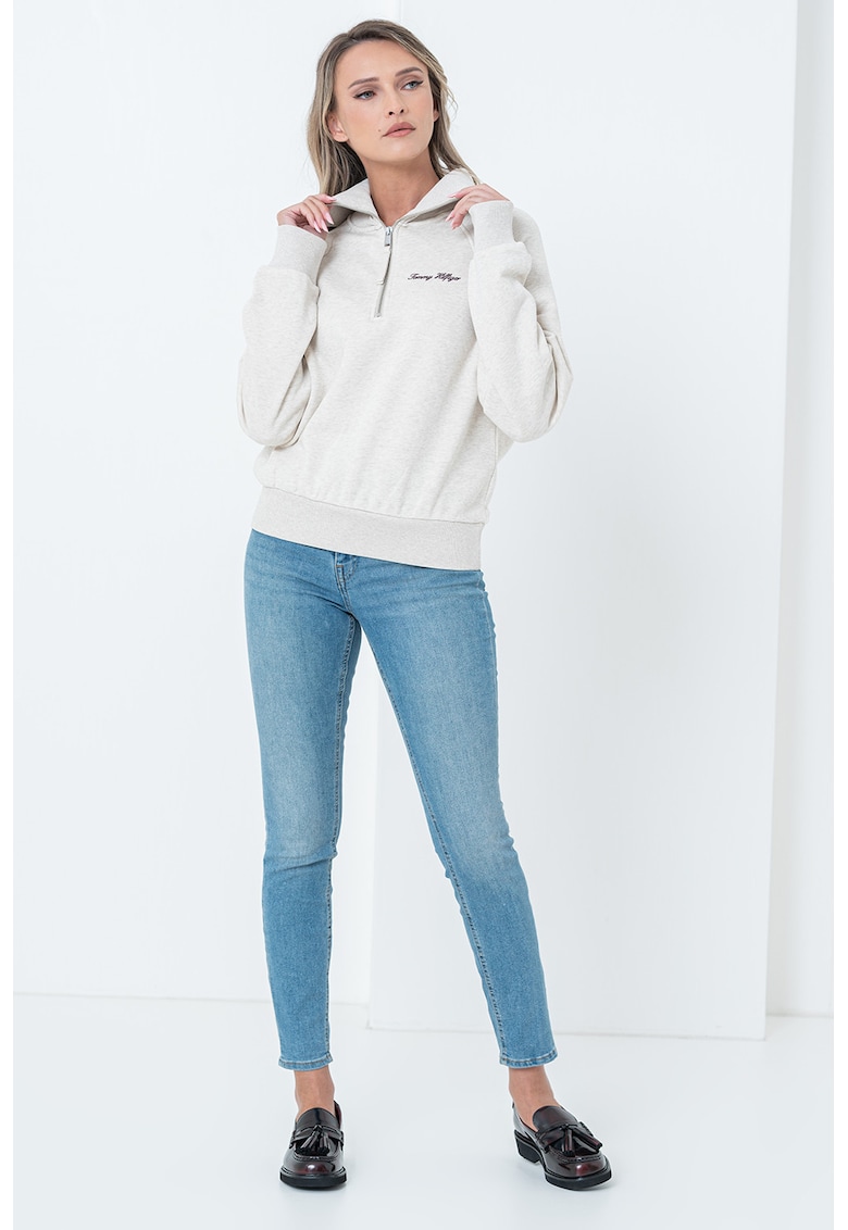 Bluza de trening cu decolteu cu fermoar scurt