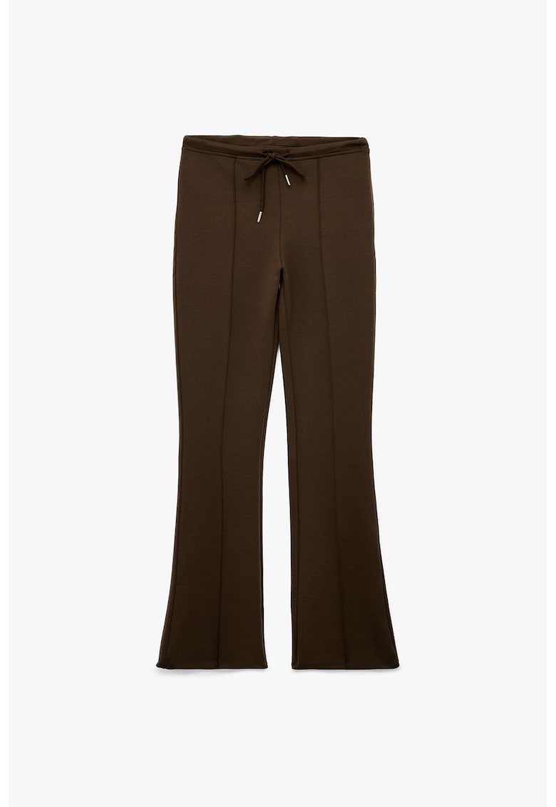 Pantaloni evazati cu pensa frontala