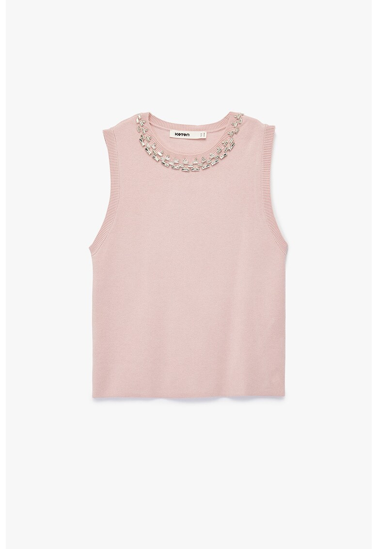 Bluza fara maneci cu strasuri