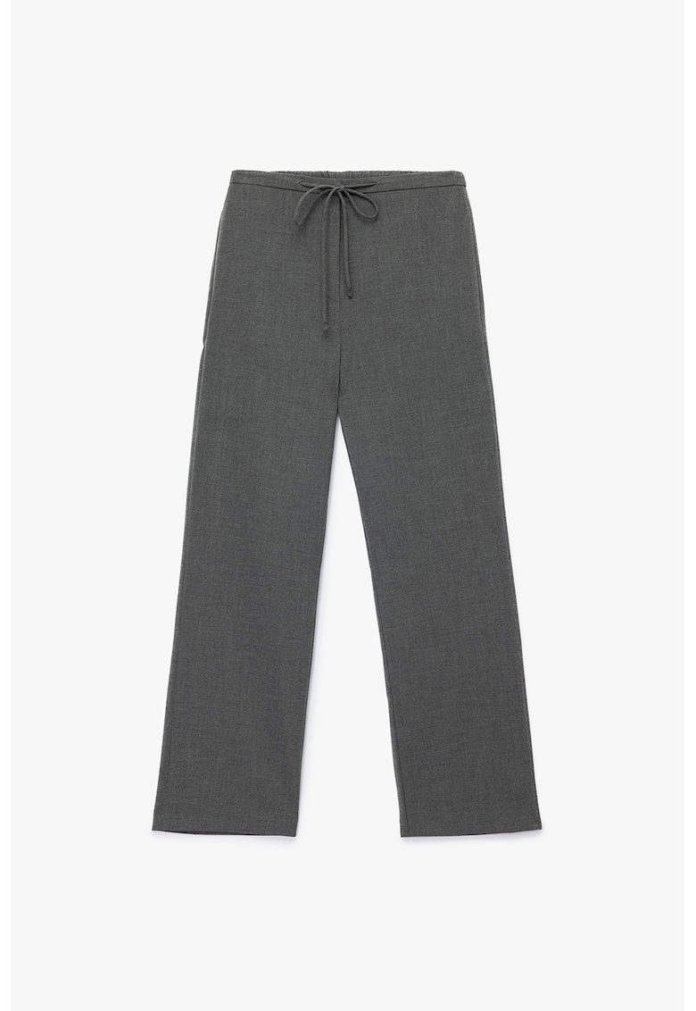 Pantaloni drepti cu snur