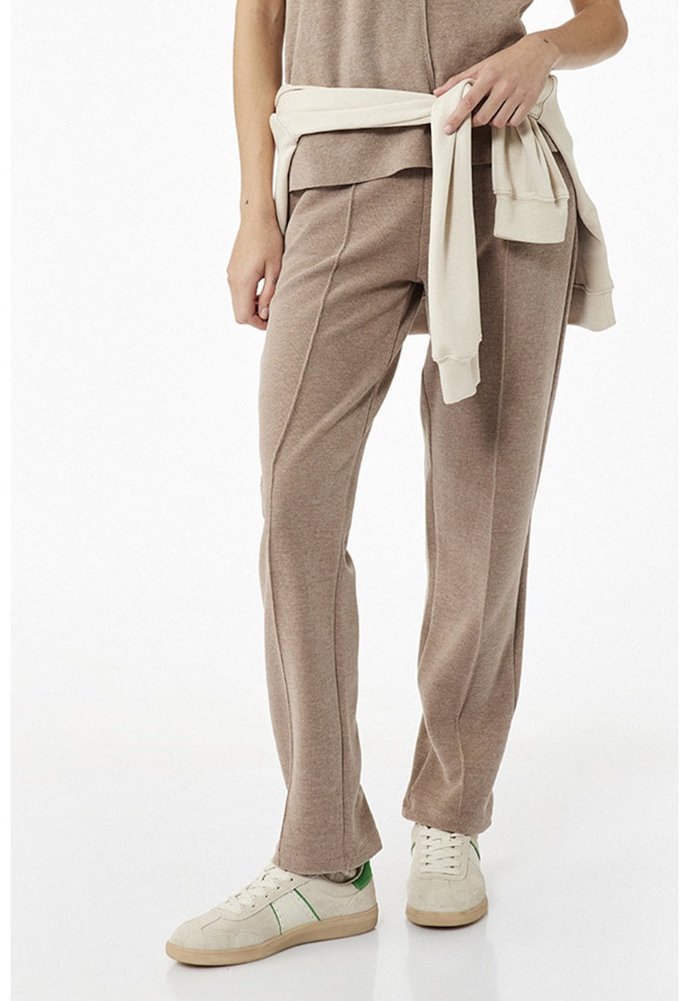 Pantaloni drepti din amestec de bumbac