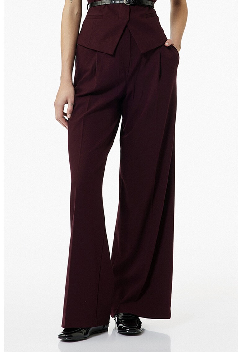 Pantaloni ampli cu buuznare laterale