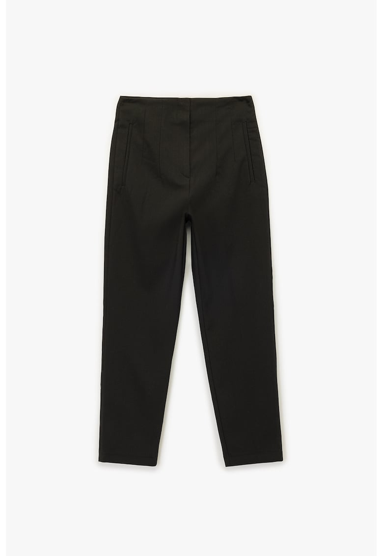 Pantaloni slim fit cu talie inalta