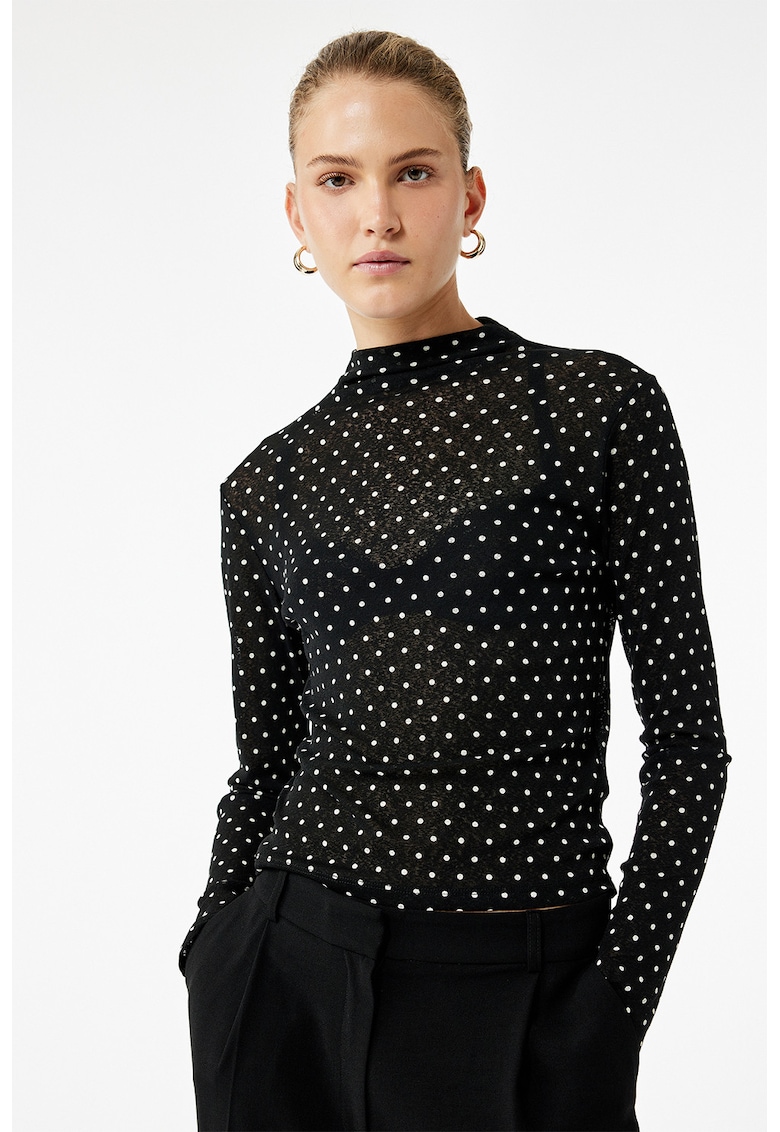 Bluza slim-fit cu buline