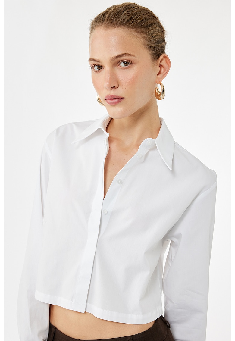 Camasa crop din bumbac