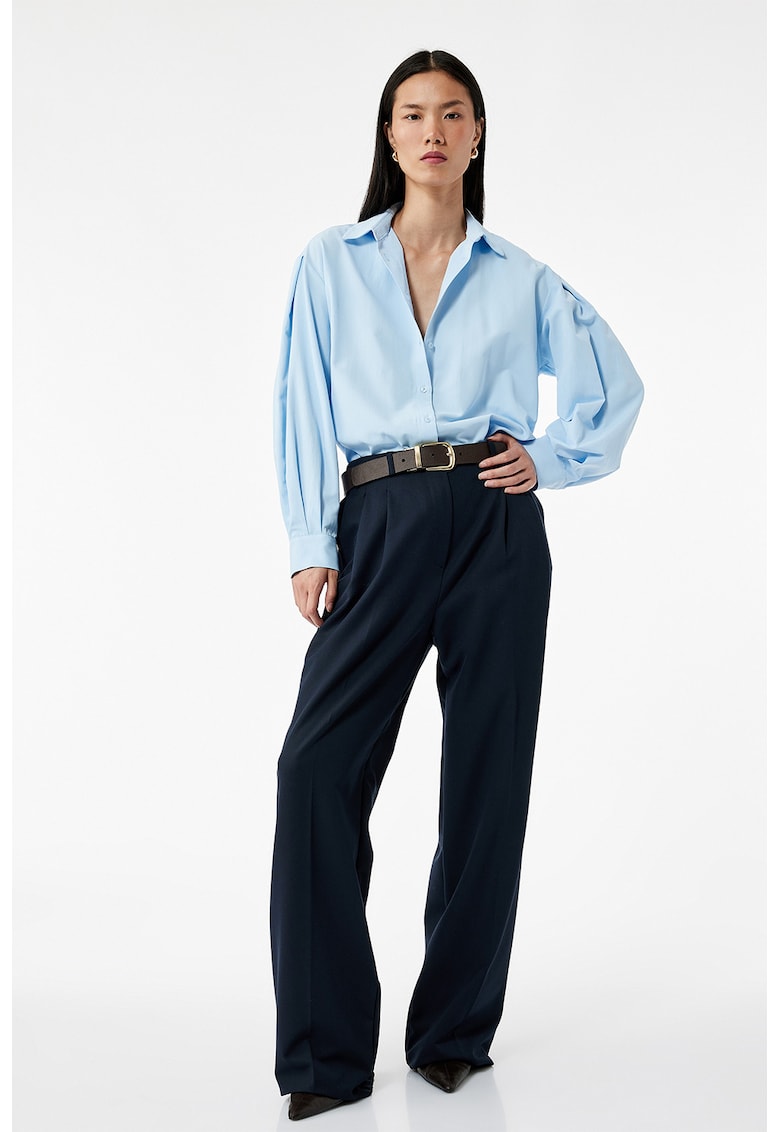 Camasa supradimensionata cu maneci cu pliuri