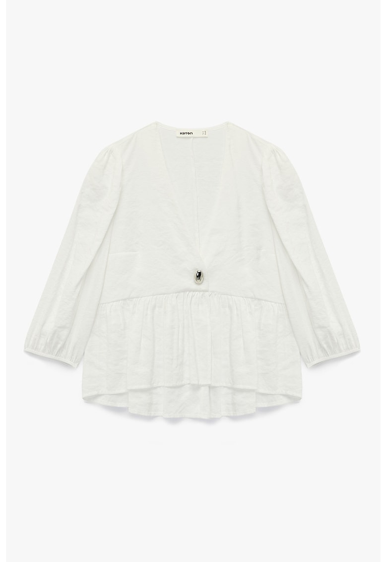 Bluza din amestec de modal cu decolteu in V