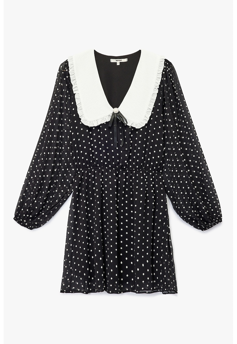 Rochie cu guler Peter Pan si model buline