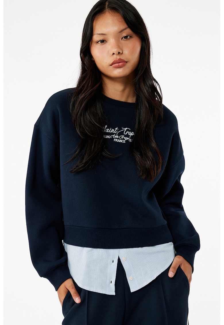 Bluza de trening supradimensionata cu aspect 2-in-1