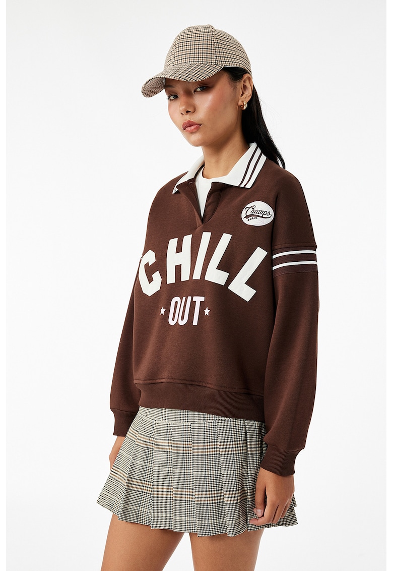 Bluza de trening polo supradimensionata