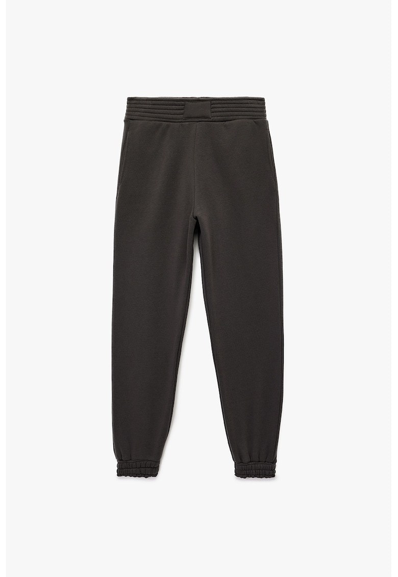 Pantaloni de trening uni cu talie inalta