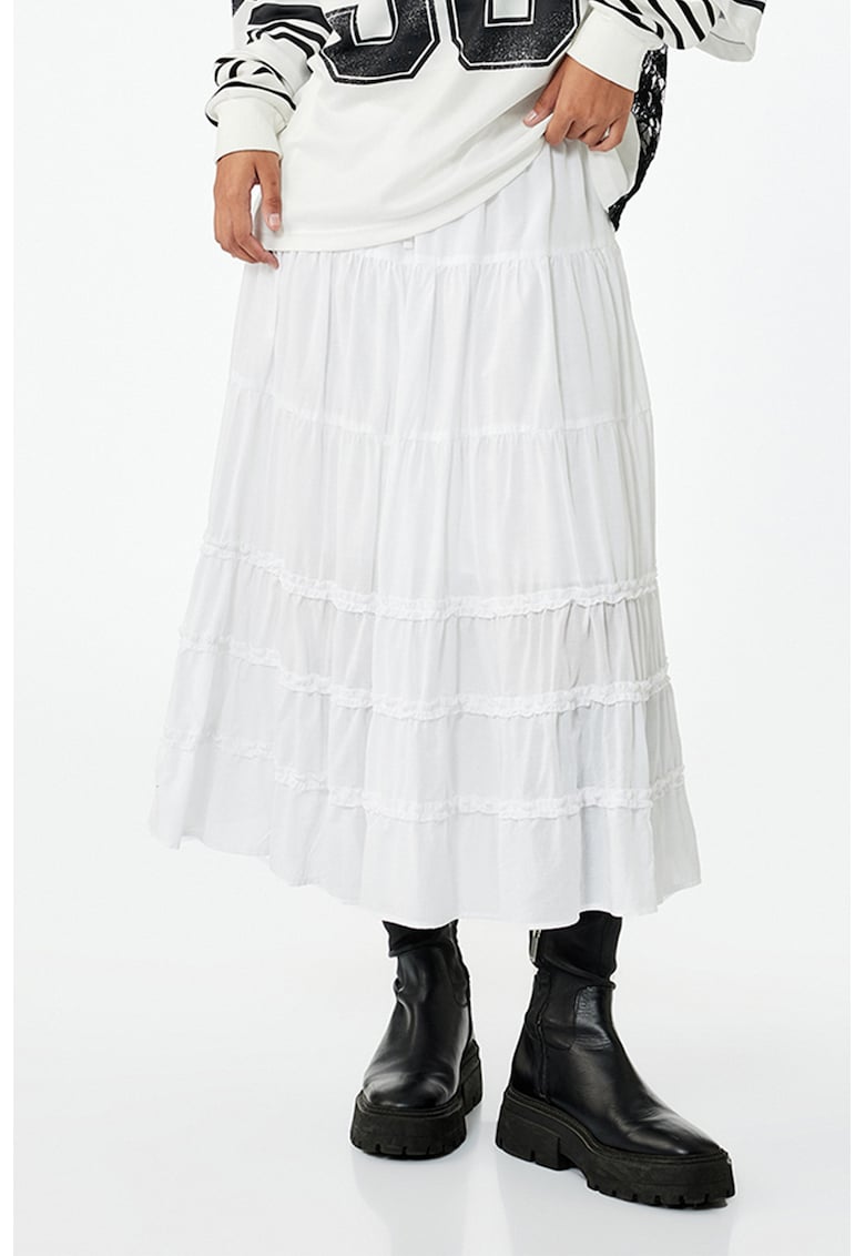 Fusta midi din bumbac Fusta midi din bumbac