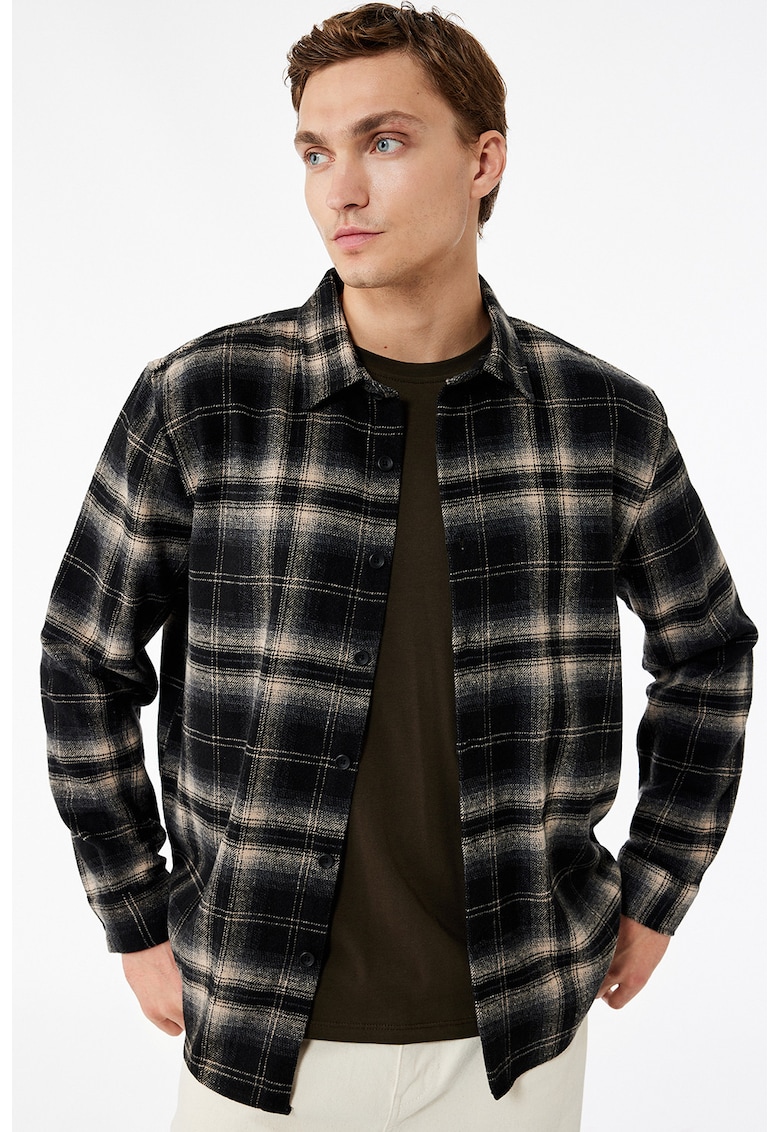 Camasa din amestec de bumbac cu model in carouri