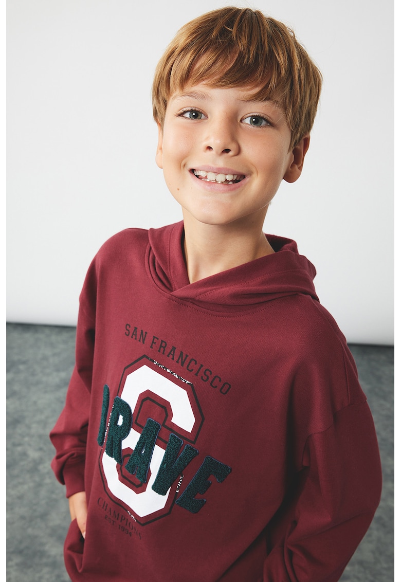 Hanorac lejer cu imprimeu text