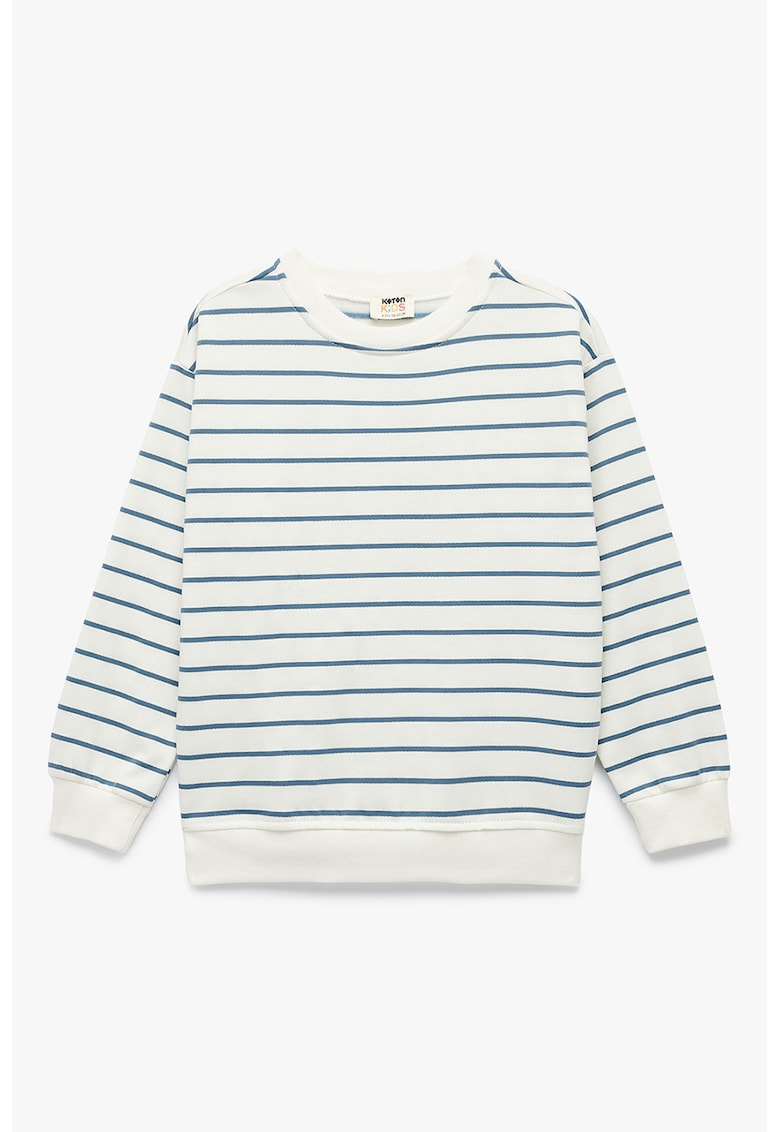 Bluza de trening din amestec de bumbac cu model in dungi