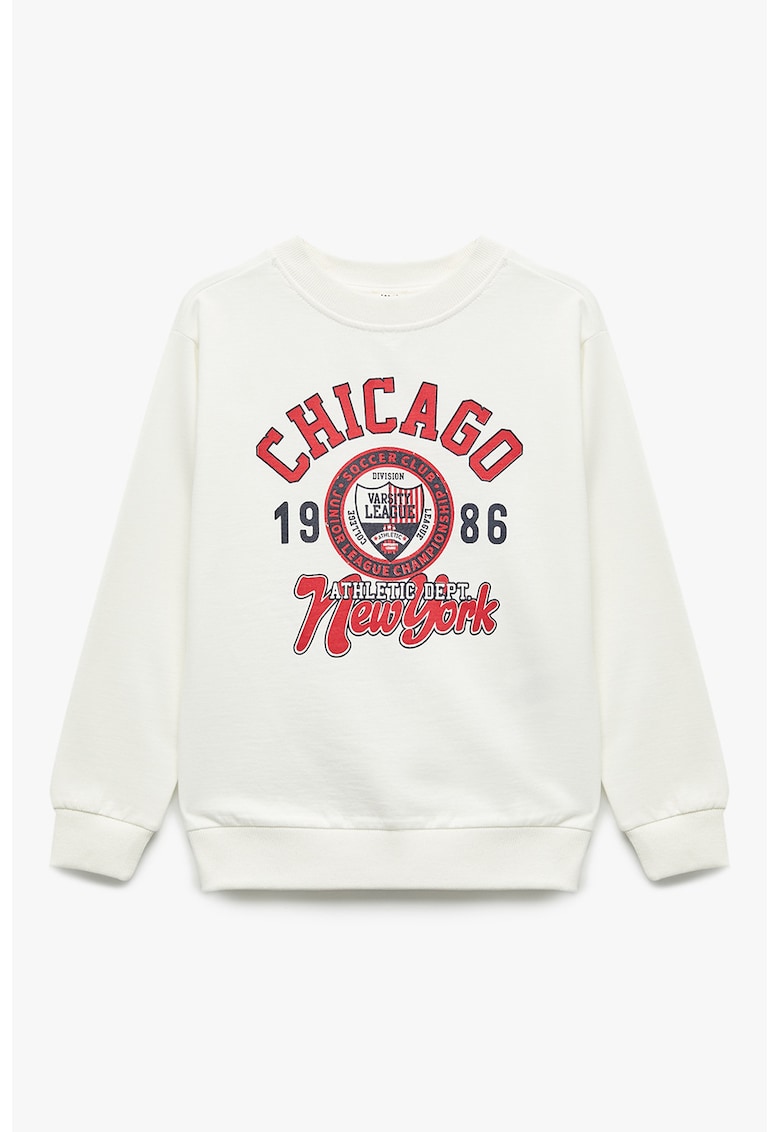 Bluza de trening cu imprimeu text si grafic