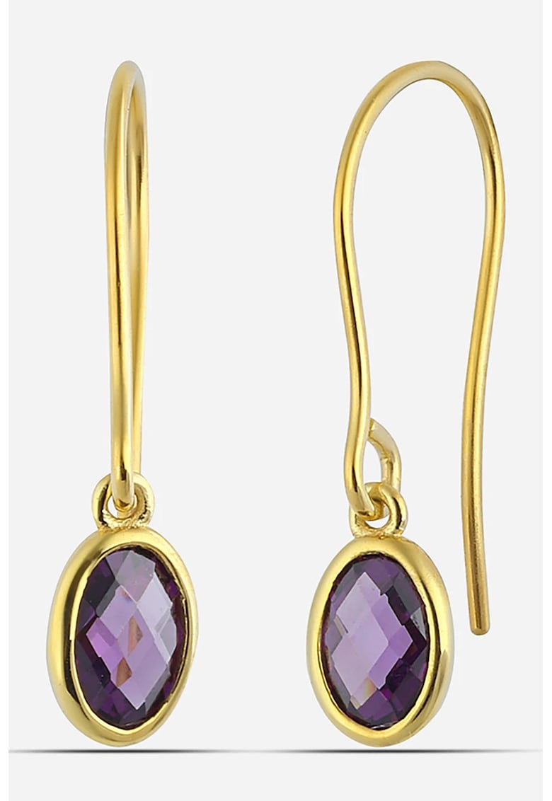 Cercei rotunzi cu ametist